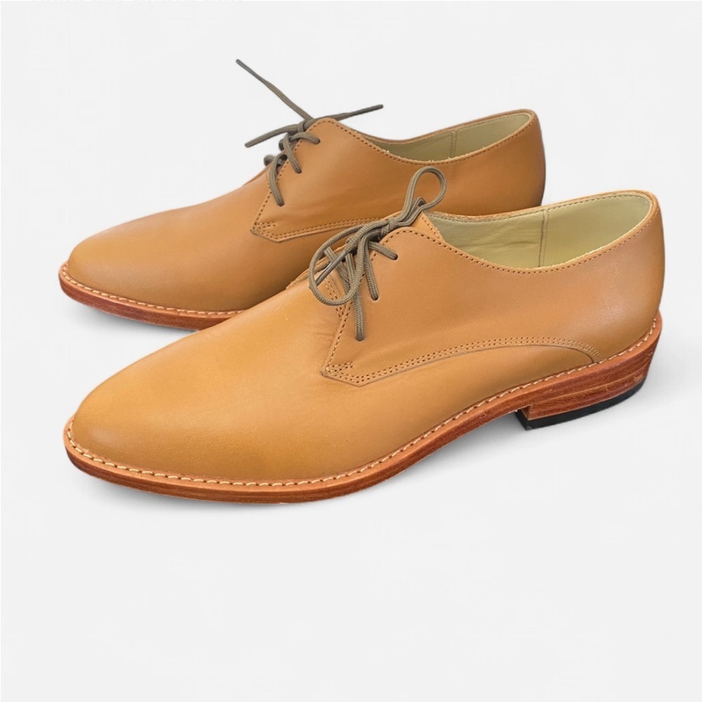 Nisolo James Oxford 6.5 Tan Leather Old Money Quiet Luxury Minimalist - Picture 3 of 14